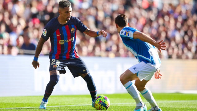 Raphinha dá assistência, Pedri marca e Barcelona bate Getafe no Espanhol