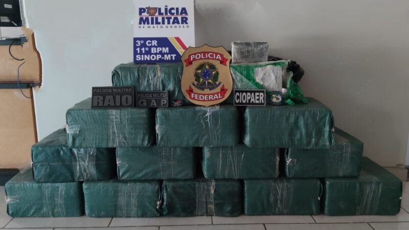 Ação integrada prende piloto e apreende 462 kg de cocaína em aeronave em Sinop