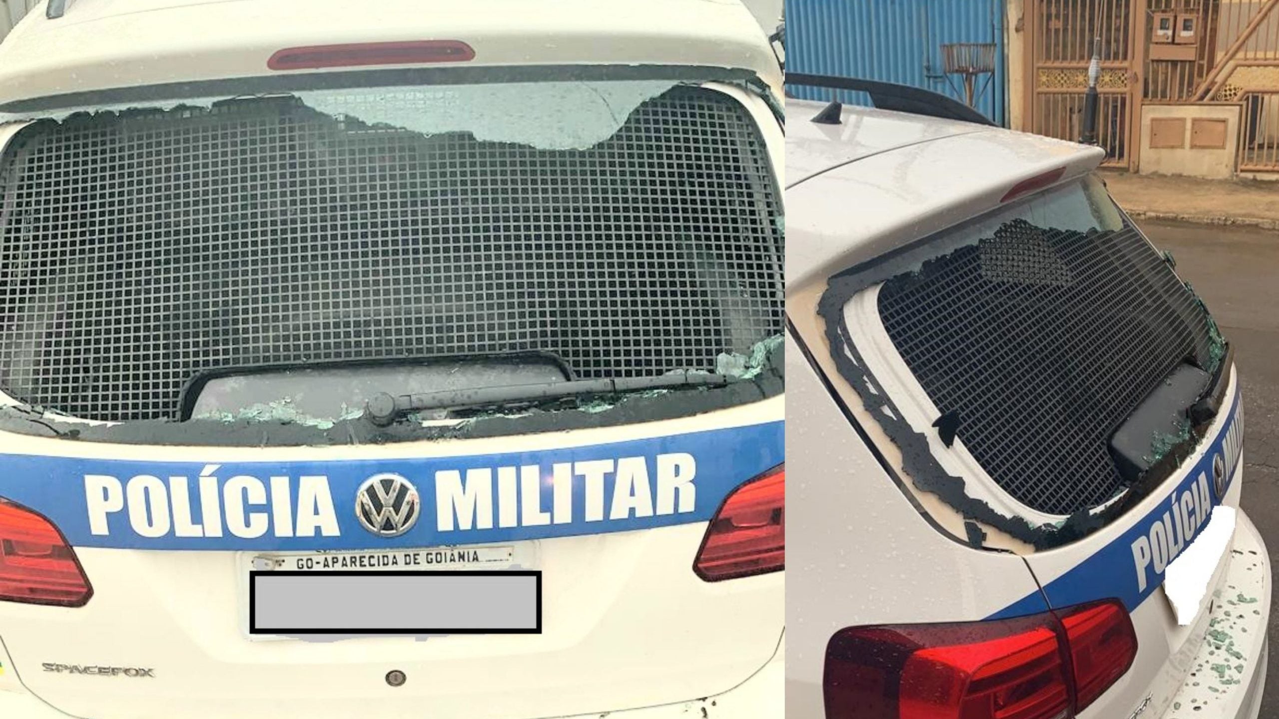 Jovem é preso após apedrejar viatura da PM