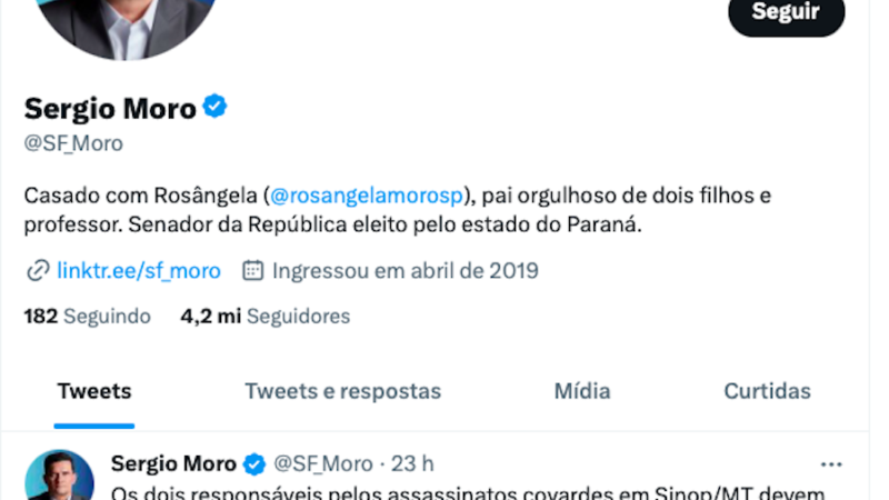 Senador e ex-juiz Sergio Moro diz que autores de chacina em Sinop devem “ser abandonados na prisão pelo restante de suas vidas”