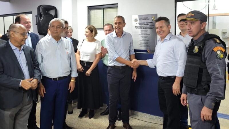 Governador inaugura mercado do produtor e quartel da PM em Lucas do Rio Verde