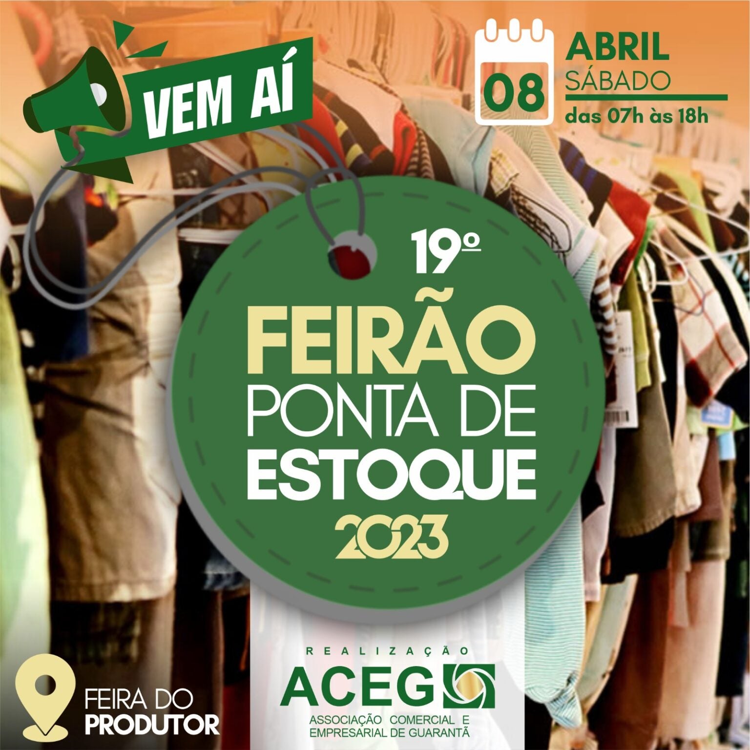 ACEG estará realizando o feirão ponta de estoque em Guarantã do Norte