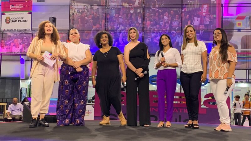 Presidente das Mulheres da Cufa-MT palestra na edição da Expo Favela de SP