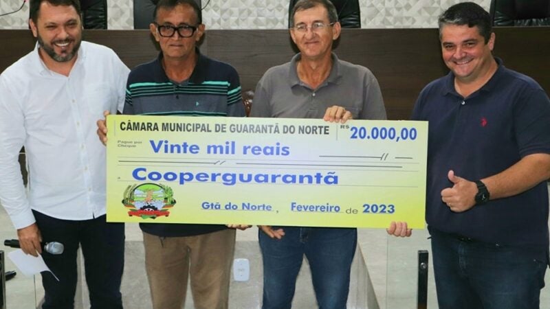 Recursos da Economia da Câmara Municipal ajudam Cooperativa Cooperguarantã