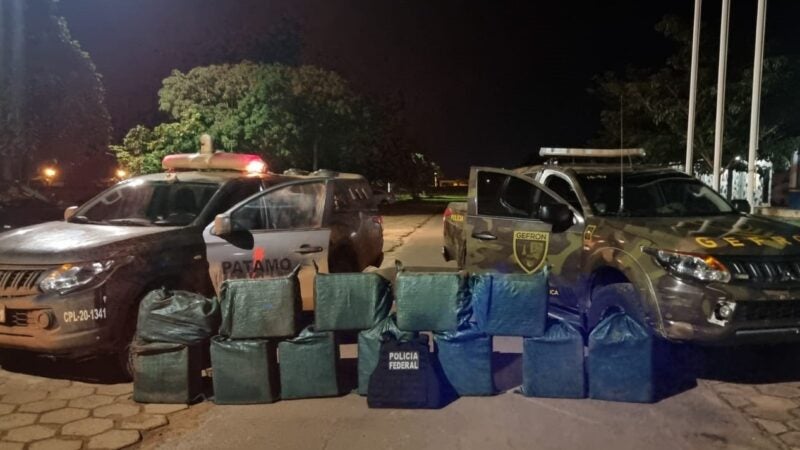 Gefron de MT, Polícia Federal e PM de Rondônia apreendem quase 400 kg de cocaína