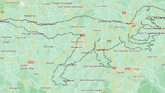 Ciclistas pedalam para criar imagem de dinossauro (e GPS comprova-o)