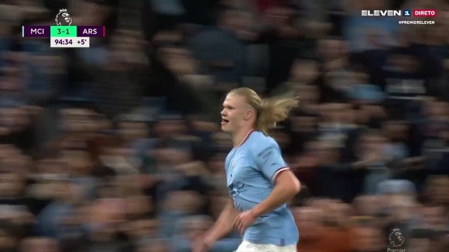Haaland solta o cabelo e assina gol histórico na Premier League