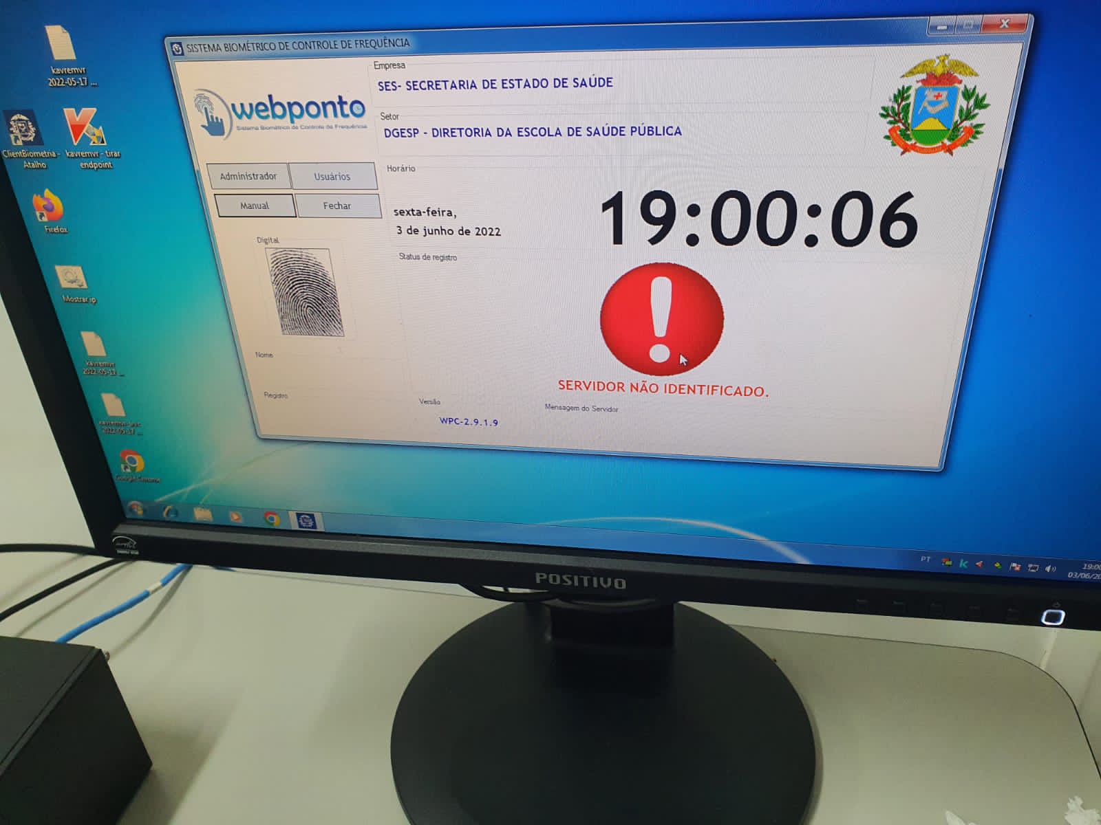 FALHA NO WEB PONTO REGISTRA PRESENÇA DE SERVIDOR EM OUTRAS UNIDADES E MUNICIPIOS