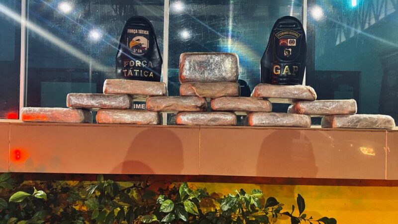Polícia Militar e PRF apreendem 14 quilos de cocaína