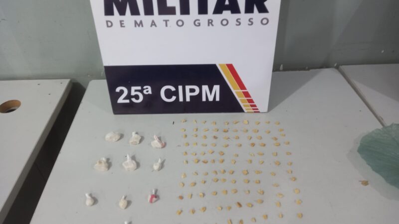 Homem é preso pela PM com 140 porções de pasta base