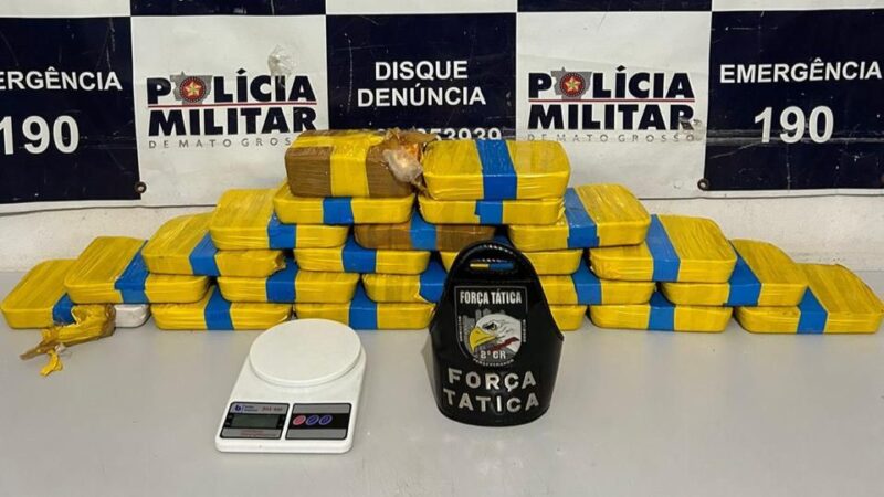 Força Tática da PM apreende 30 quilos de cocaína