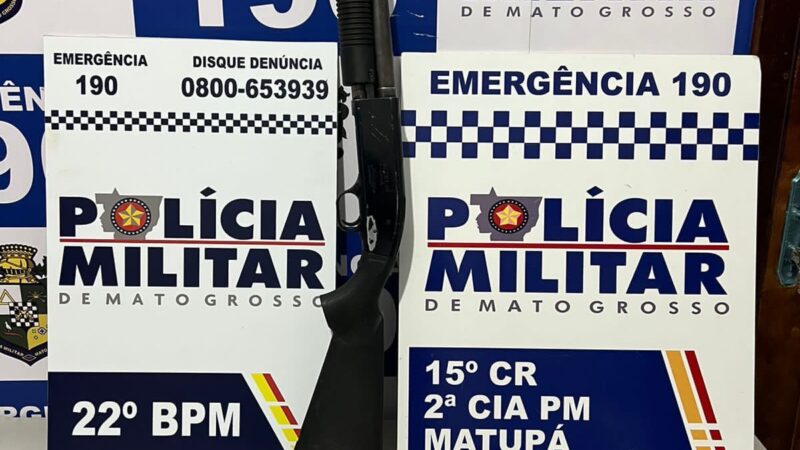 Polícia Militar prende cinco pessoas e apreende armas de fogo em Matupá