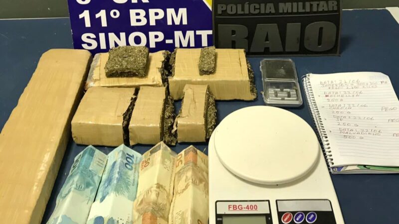Polícia Militar prende casal em flagrante com tabletes de maconha
