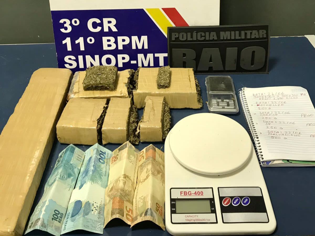 Polícia Militar prende casal em flagrante com tabletes de maconha