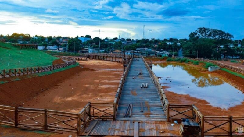 Obras de área de lazer com lago em Sorriso devem ficar prontas em dezembro