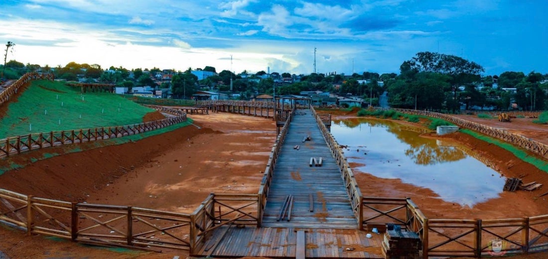 Obras de área de lazer com lago em Sorriso devem ficar prontas em dezembro