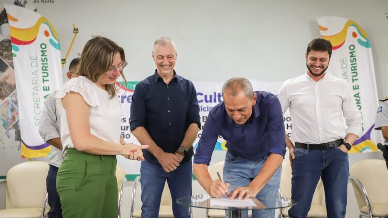 Prefeito assina ordem de serviço para construir Centro Cultural em Lucas do Rio Verde; R$ 13 milhões