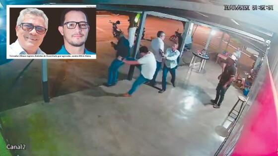 Imagens mostram agressões violentas de vereador Sílvio contra o colega Zilmar (Assista o vídeo)