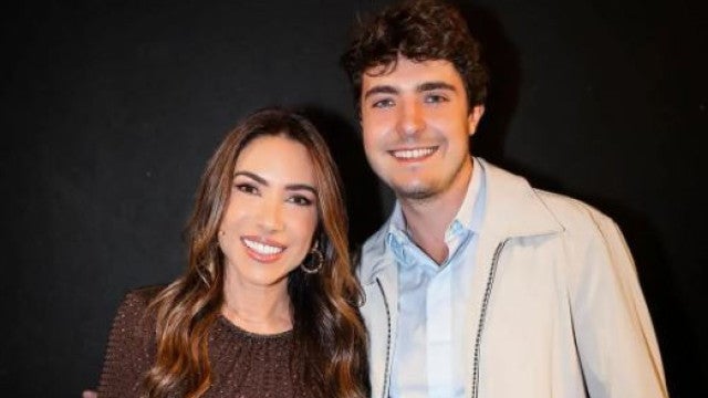 Filho de Gugu posa com Patrícia Abravanel e se ‘sente em casa’ em visita ao SBT