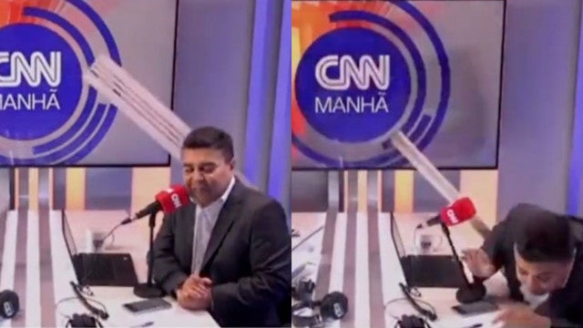 Cenário de estúdio da CNN Brasil cai e atinge apresentadores