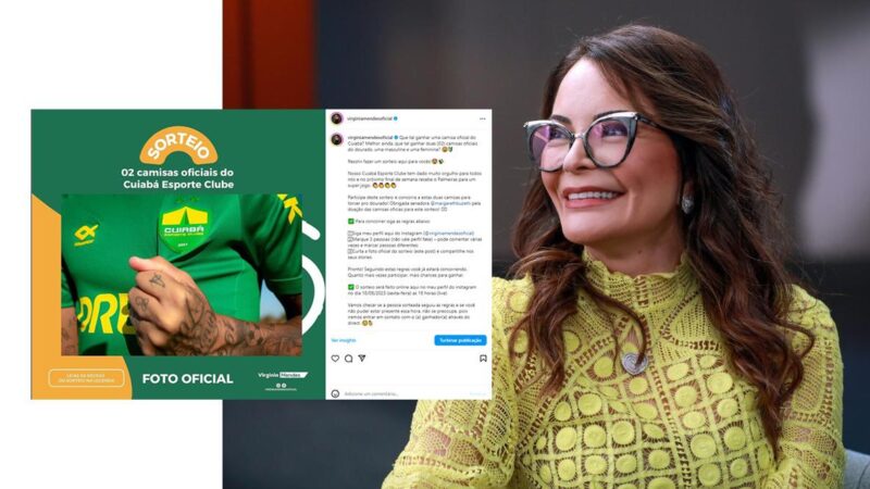 Torcedora do Cuiabá, Virginia Mendes lança sorteio de camisas no Instagram