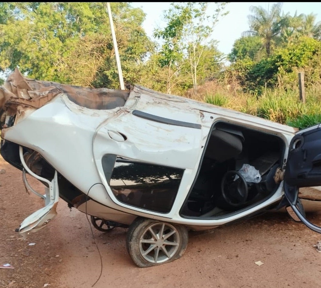 Em Guarantã do Norte Veiculo capota e condutor vem a óbito