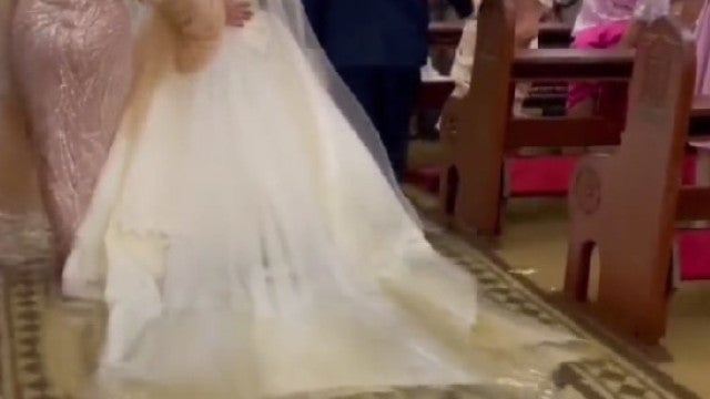 Até que um tufão os separe? Não. As imagens de um casamento ‘inundado’
