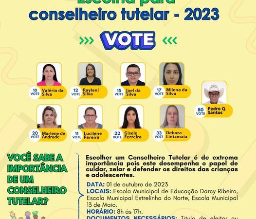Em Guarantã do Norte eleitores vão às urnas neste domingo para eleger os novos conselheiros tutelares
