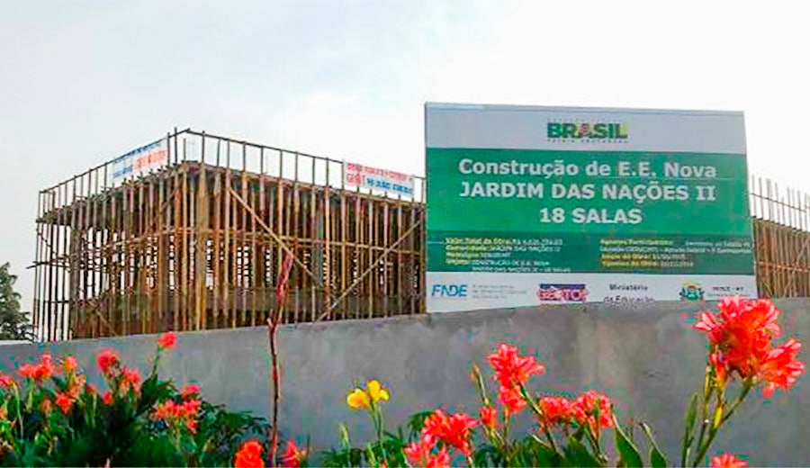 Sinop: nova escola estadual fica pronta no próximo ano letivo; Estado investe mais R$ 3 milhões para conclusão