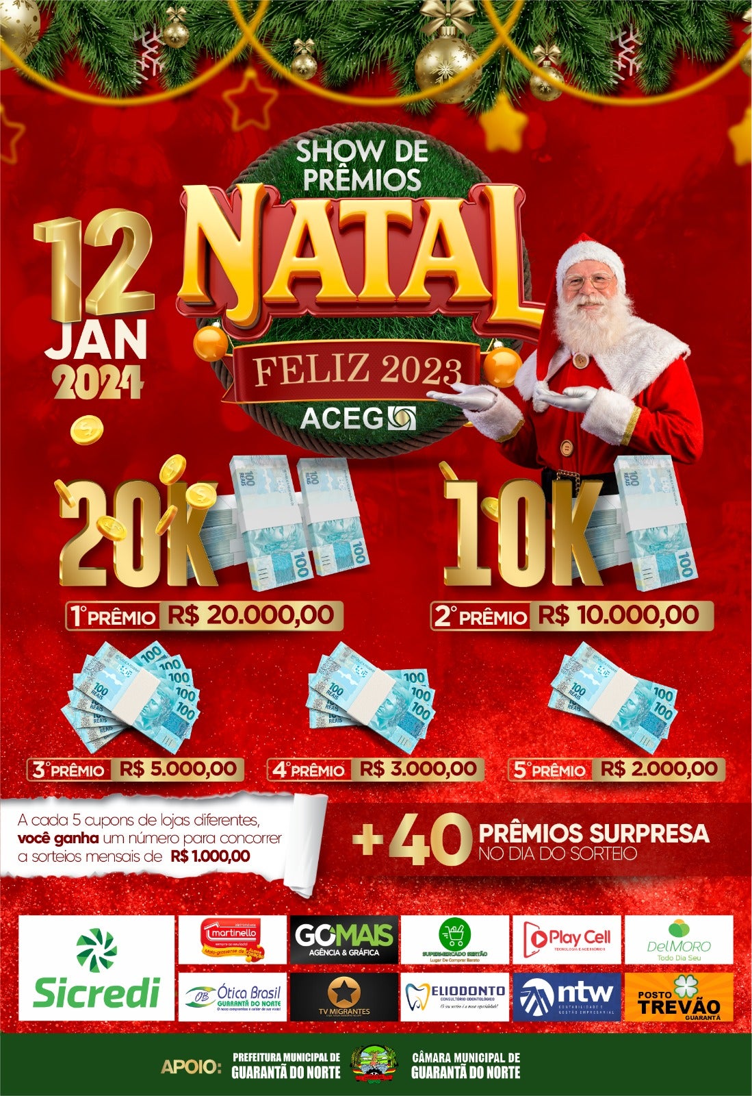 Show de prêmios Natal feliz 2023 da ACEG