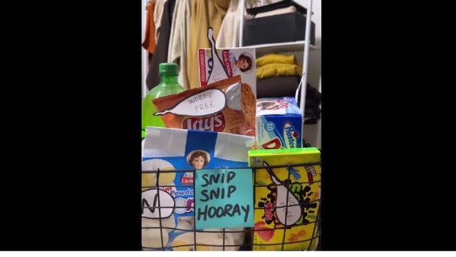 Mulher cria presente divertido para marido antes de vasectomia