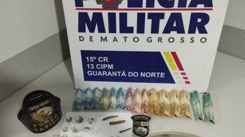 Policia Militar de Guarantã do Norte faz apreensão de droga