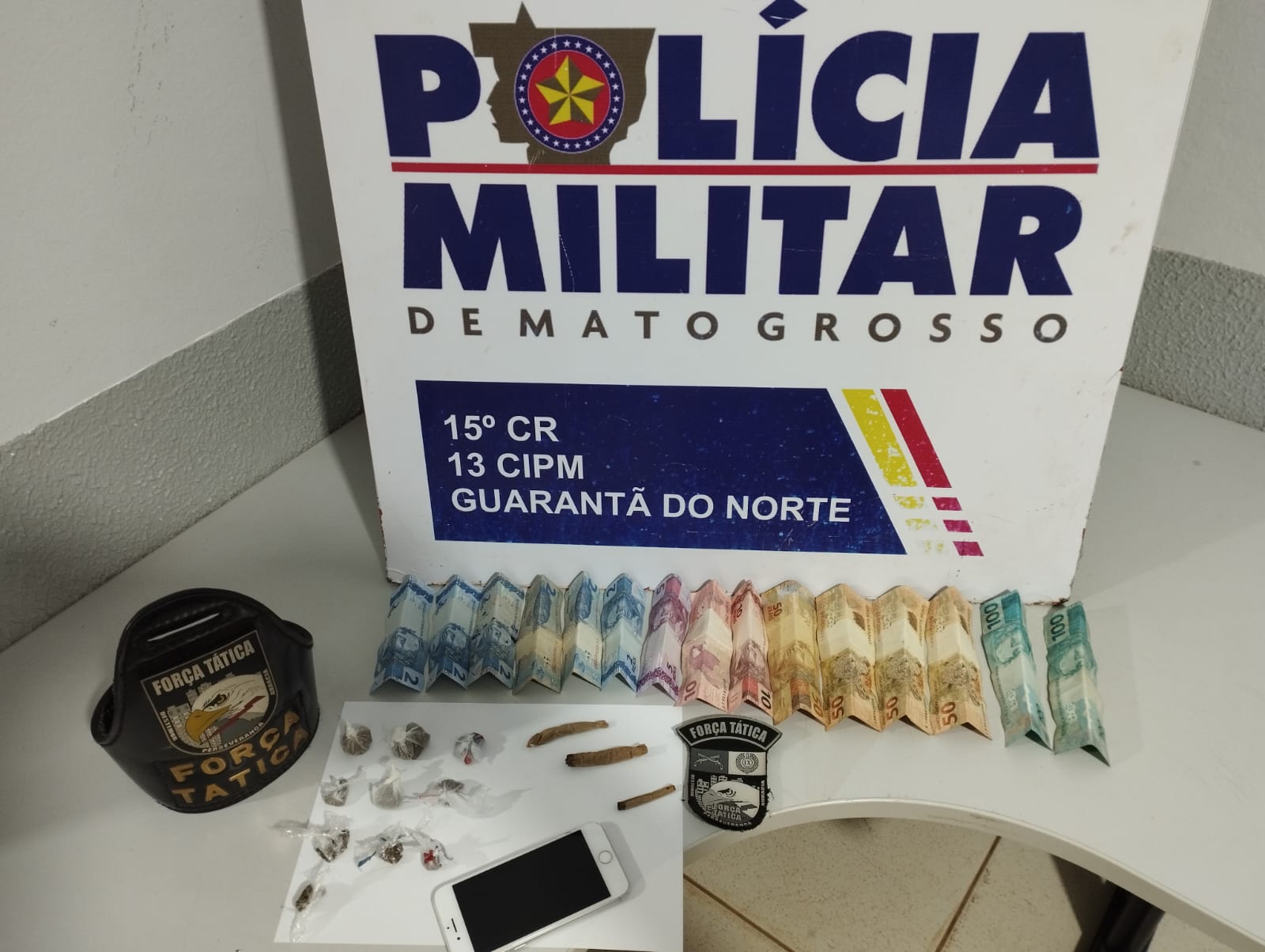 Policia Militar de Guarantã do Norte faz apreensão de droga