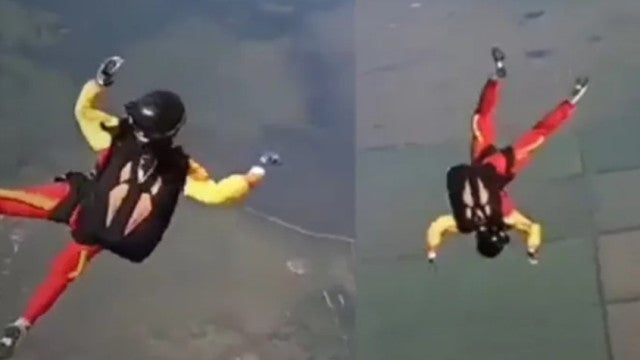 Mulher desmaia em salto de paraquedas e é salva por instrutor; veja