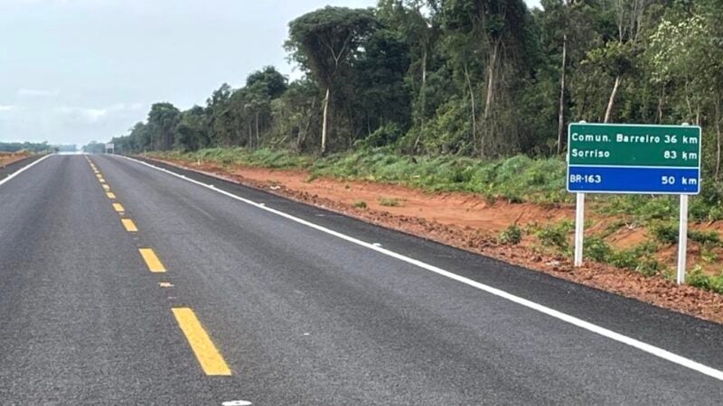 Concluídos 57 km de asfaltamento em duas rodovias em Sorriso com acesso a 163