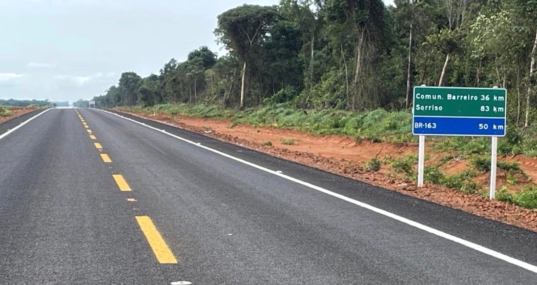 Concluídos 57 km de asfaltamento em duas rodovias em Sorriso com acesso a 163
