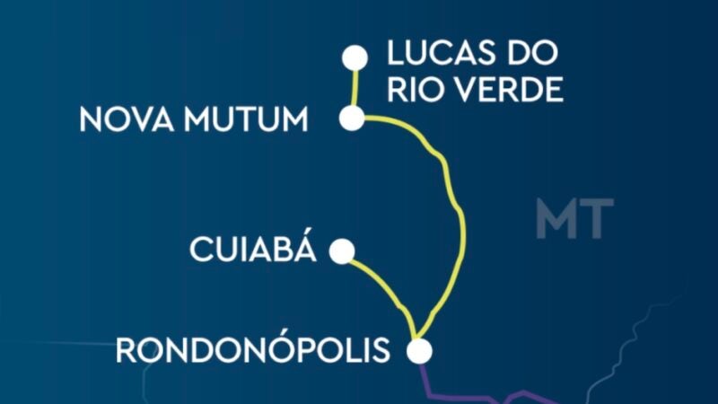Trilhos da ferrovia chegam a Cuiabá até 2026 e a Lucas do Rio Verde no máximo em 10 anos, prevê empresa