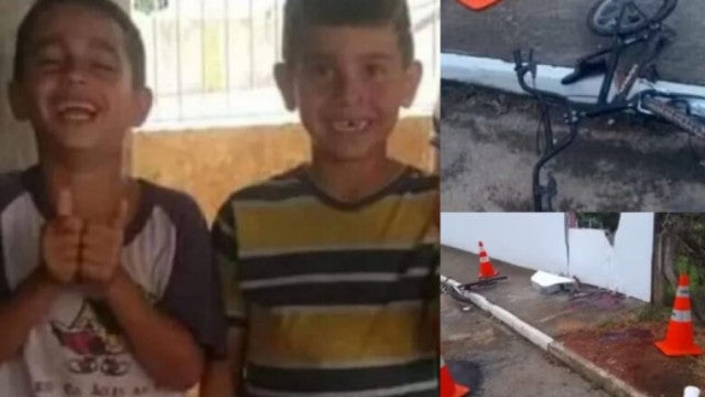 Irmãos de 8 e 9 anos batem em muro de bicicleta e morrem em MG