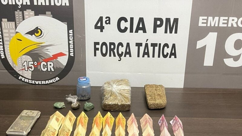 Força Tática de Guarantã do Norte prende homem com grande porção de droga
