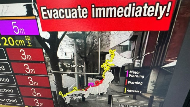 Japão emite alerta de tsunami após terremoto de magnitude 7,6
