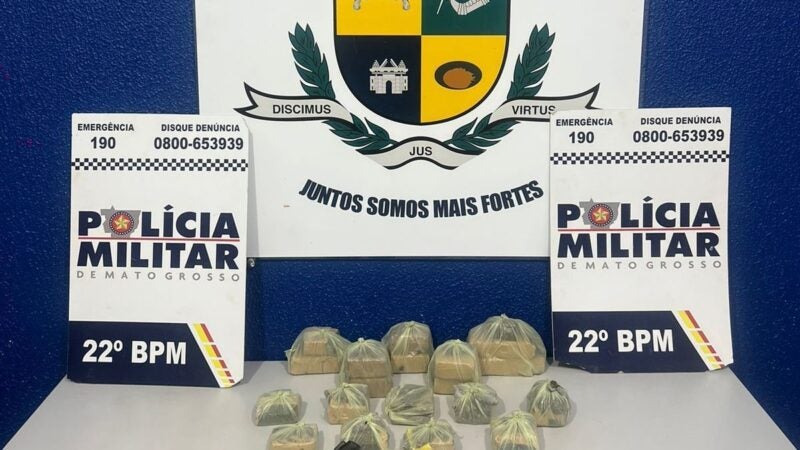 Polícia Militar prende casal com pistola e porções de maconha em Peixoto de Azevedo