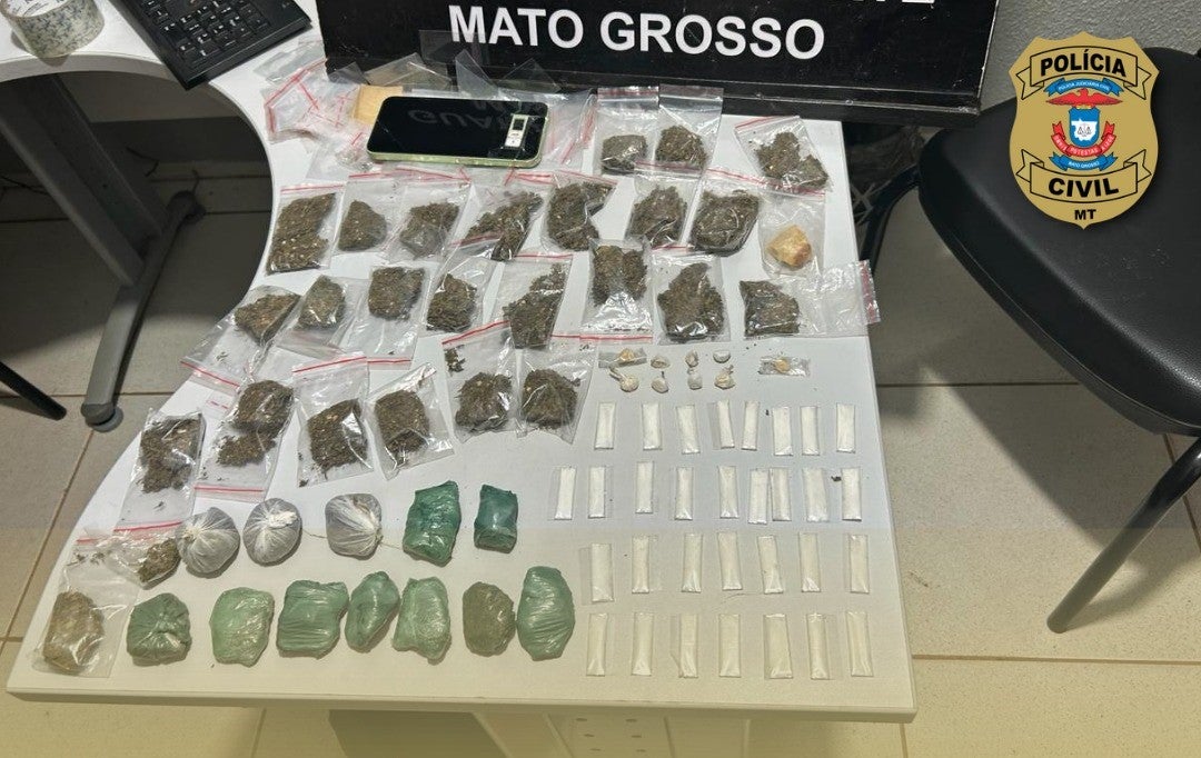 Polícia Civil desarticula ponto de venda de entorpecentes em Guarantã do Norte e prende traficante com 76 porções de drogas