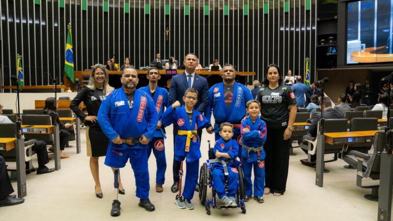 Coronel Assis recebe paratletas de jiu-jítsu de MT na Câmara Federal
