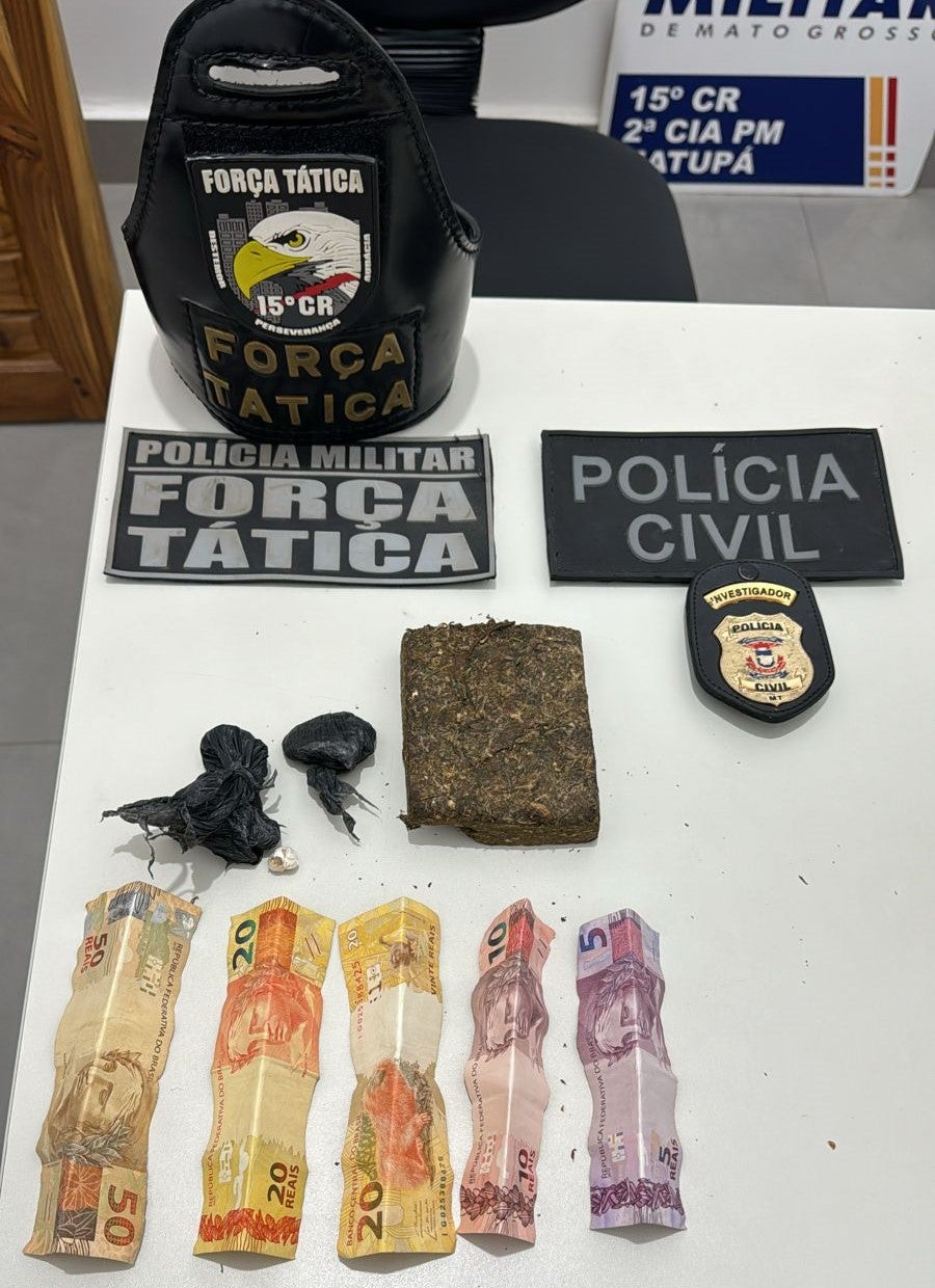Força Tática apreende menor com grande quantidade de droga em Matupá