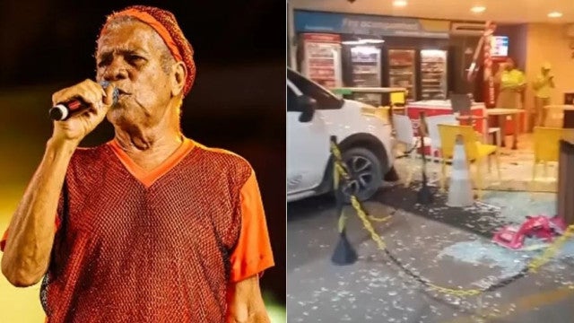 Cantor perde controle de carro, atinge 2 pessoas e invade loja em Recife