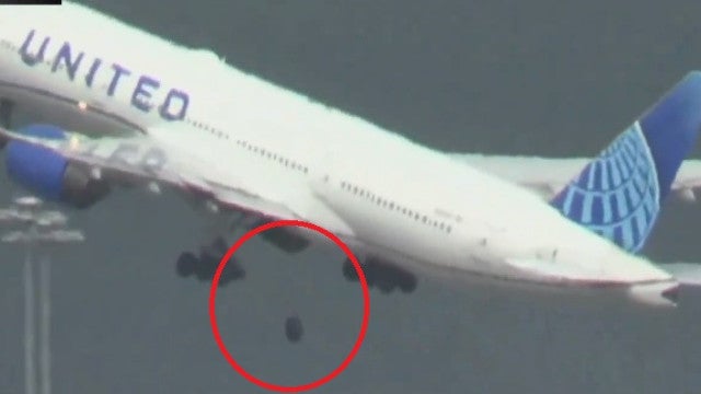 Pneu de 600 kg cai de avião da United Airlines durante decolagem