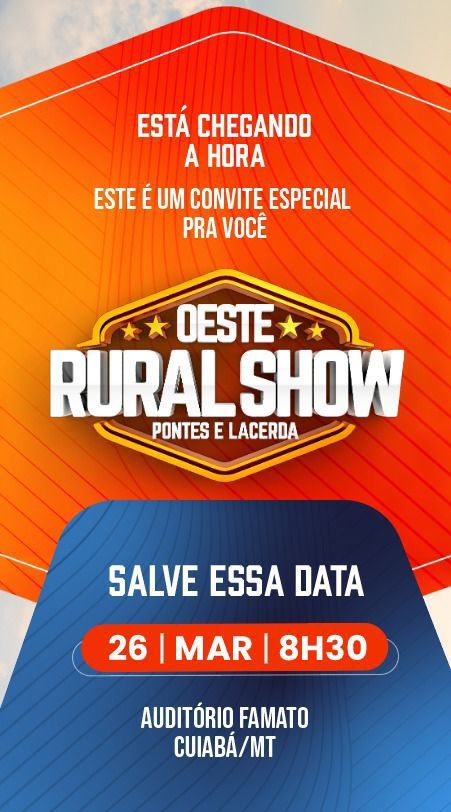 Oeste Rural Show será lançada nesta terça-feira em Cuiabá