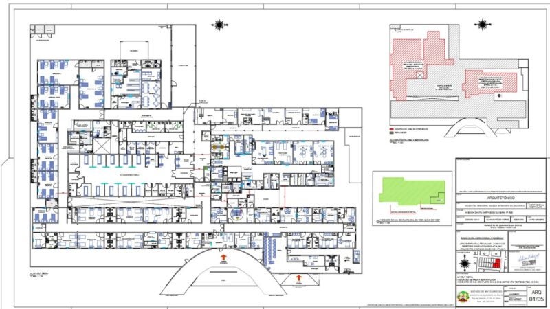 PREFEITURA DE GUARANTÃ DO NORTE SEGUE COM AS OBRAS DE REFORMA E AMPLIAÇÃO DO HOSPITAL MUNICIPAL