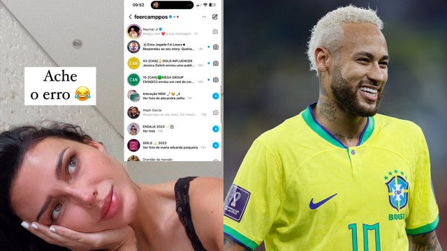 Neymar reage a mensagem de ex-amante; influencer rebate: ‘Quer remember?’