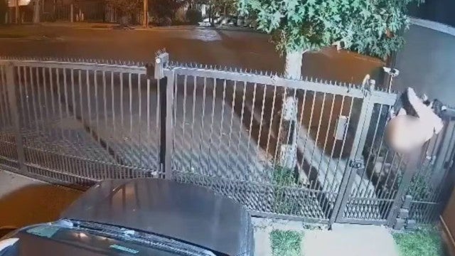 Mulher acaba seminua ao saltar portão de casa para furtar no Chile